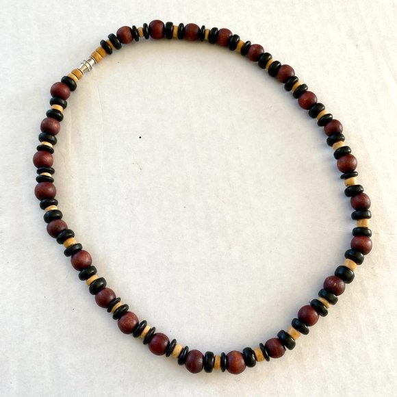 Handmade African Wood Bead Necklace - Picture 8 of 10